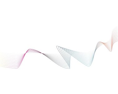 Renkli dalga çizgisi çizimi