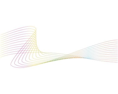 Renkli dalga çizgisi çizimi