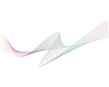 Renkli dalga çizgisi çizimi