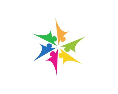 Topluluk, ağ ve sosyal simge tasarım şablonu