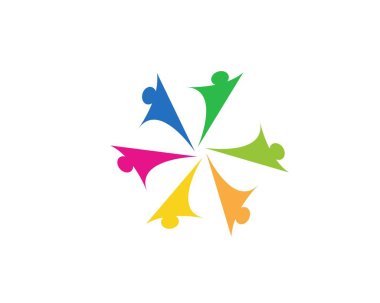 Topluluk, ağ ve sosyal simge tasarım şablonu