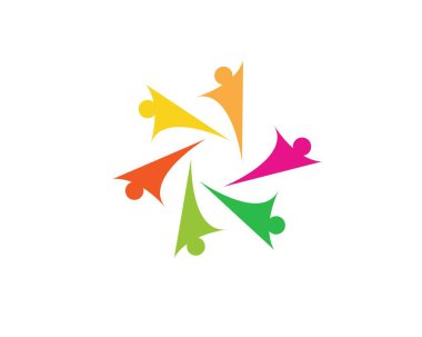 Topluluk, ağ ve sosyal simge tasarım şablonu