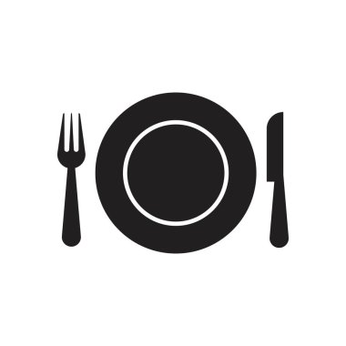 Çatal bıçak vektör resim simgesi