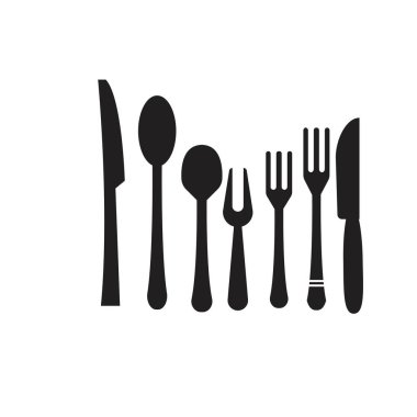 Çatal bıçak vektör resim simgesi