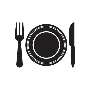 Çatal bıçak vektör resim simgesi