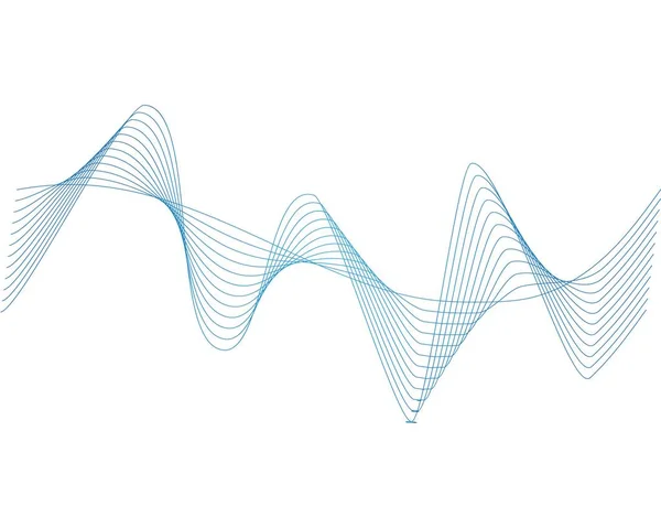 色彩斑斓的波浪线插图 — 图库矢量图片