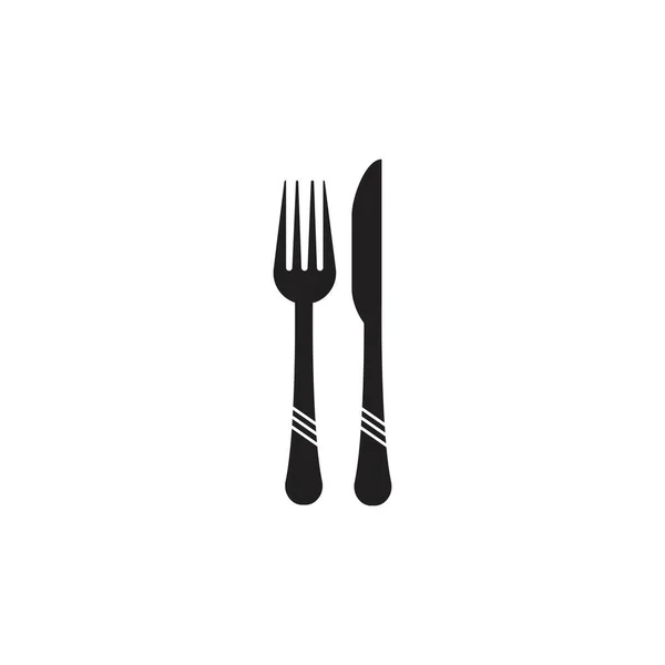 Cutlery Vector Icon Illustration Sig — Stock Vector