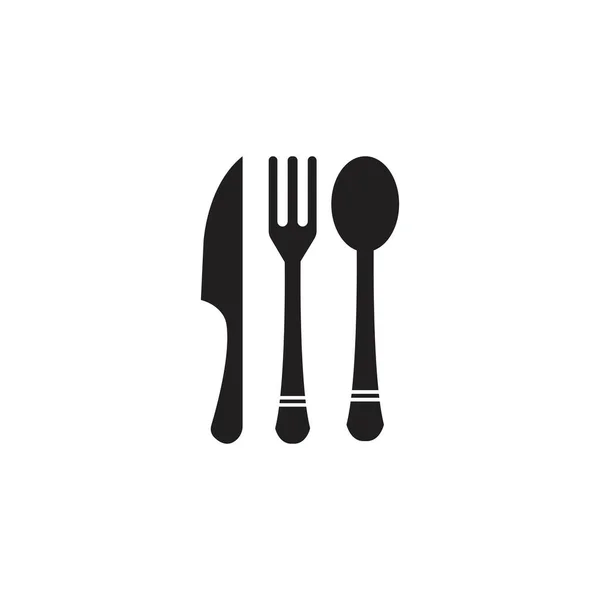 Cutlery Vector Icon Illustration Sig — Stock Vector