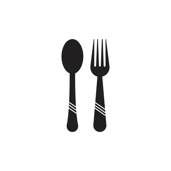 Cutlery Vector Icon Illustration Sig — Stock Vector