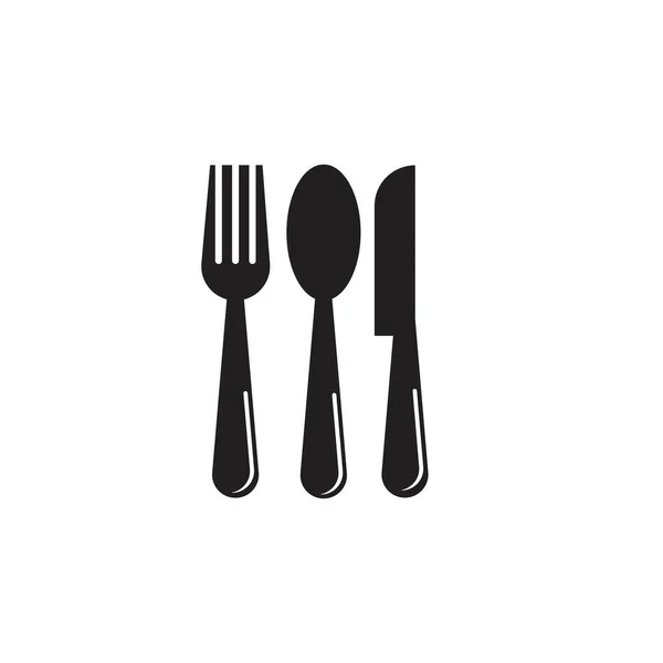 Cutlery Vector Icon Illustration Sig — Stock Vector