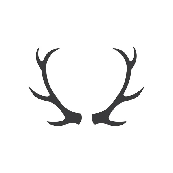 Deer Horns Logo Template Vector Icon Illustration Design — Stock Vector
