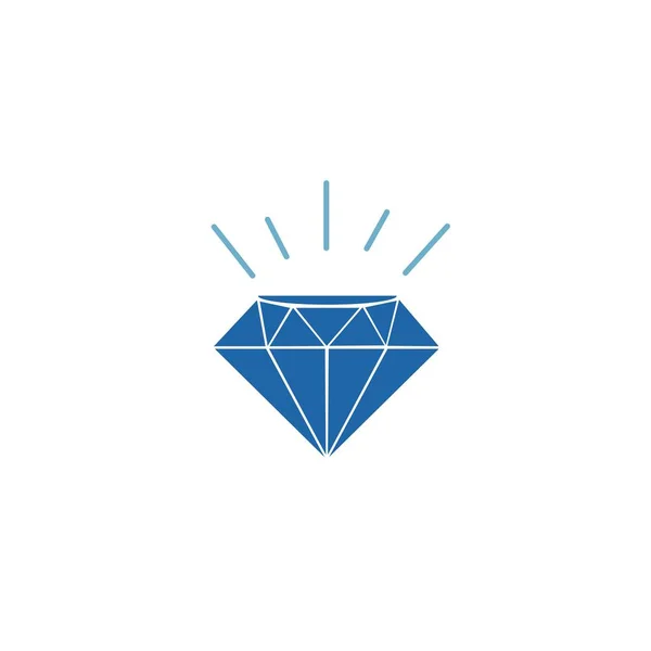 Logo Diamant Modèle Vectoriel Icône Illustration Design — Image vectorielle