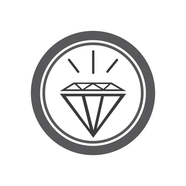 Diamond Logo Şablonu Vektör Çizimi Tasarımı — Stok Vektör