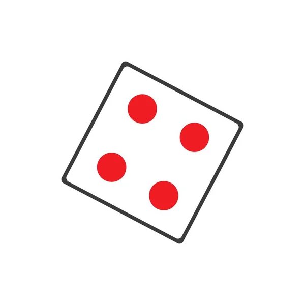 Les Dés Signent Icône Symbole Jeu Casino Icône Dés Plats — Image vectorielle