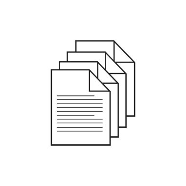 Belgeler simgesi stok vektör çizimi düz tasarım
