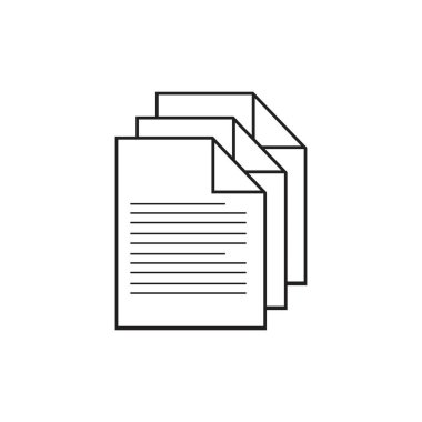 Belgeler simgesi stok vektör çizimi düz tasarım