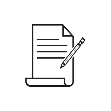 Belgeler simgesi stok vektör çizimi düz tasarım