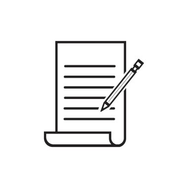 Belgeler simgesi stok vektör çizimi düz tasarım