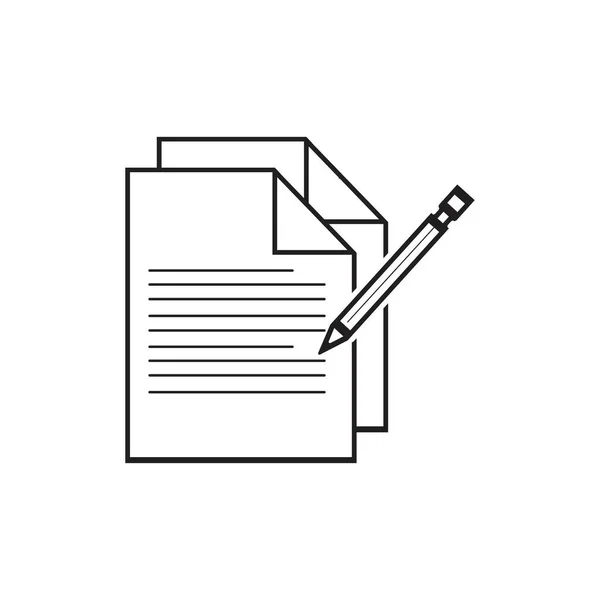 Documents Icon Stock Vector Illustration Flat Design — Stock Vector