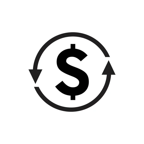 Dolar Pieniądze Wektor Ikona Ilustracja Projekt Szablon Wektor — Wektor stockowy