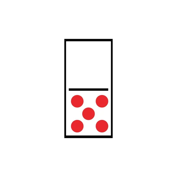 Domino Vector Illustration Domino Card Icon Template Vector Illustration Design — 스톡 벡터