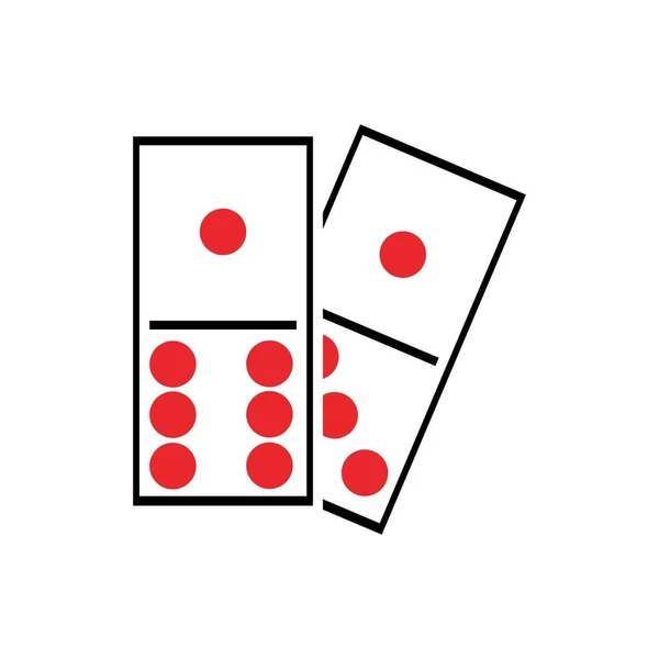 Domino Vector Illustration Domino Card Icon Template Vector Illustration Design — 스톡 벡터