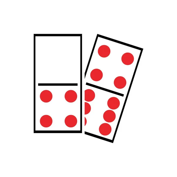 Domino Vector Illustration Domino Card Icon Template Vector Illustration Design — 스톡 벡터