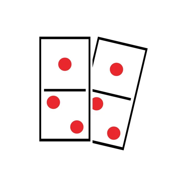 Domino Vector Illustration Domino Card Icon Template Vector Illustration Design — 스톡 벡터