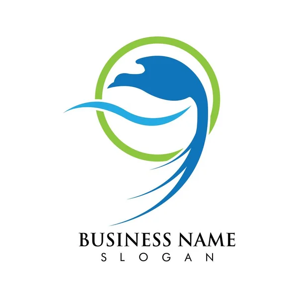 Bird Dove Logo Templat — Stock Vector