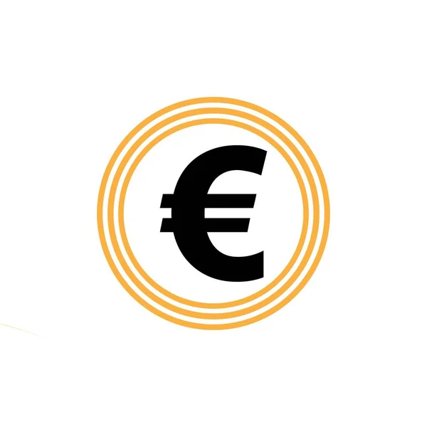 Euro Money Vector Icon Illustration Design Template Vector — Archivo Imágenes Vectoriales