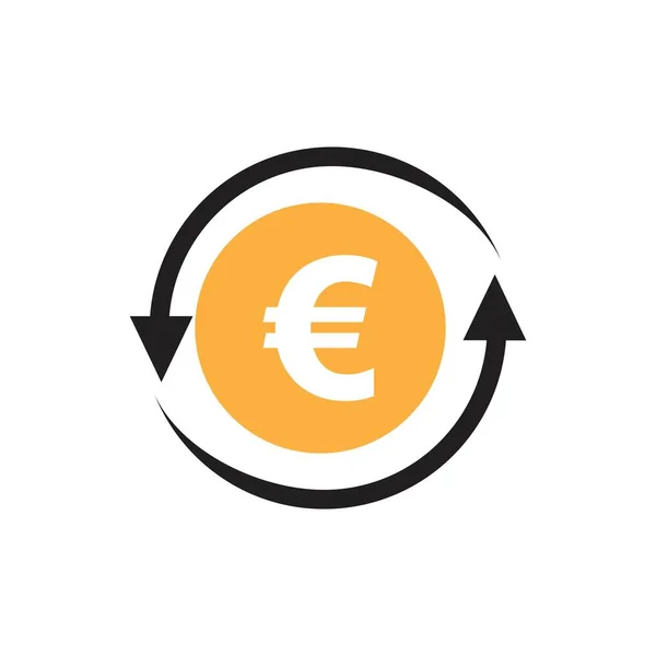 Euro Money Vector Icon Illustration Design Template Vector — Image vectorielle