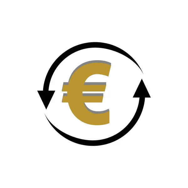 Euro Money Vector Icon Illustration Design Template Vector — Image vectorielle