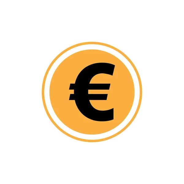 Euro Money Vector Icon Illustration Design Template Vector — Archivo Imágenes Vectoriales