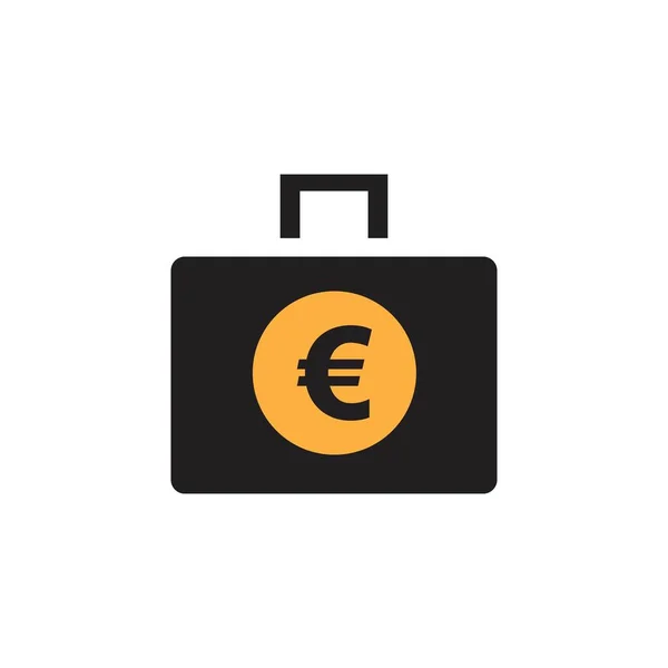 Евро Деньги Вектор Иконка Рисунок Шаблон Дизайна Вектор — стоковый вектор