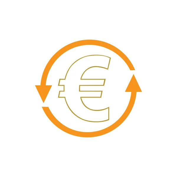 Euro Money Vector Icon Illustration Design Template Vector — Image vectorielle