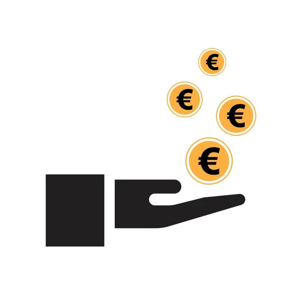 Euro Geld Vektor Symbol Illustration Design Vorlage Vektor — Stockvektor