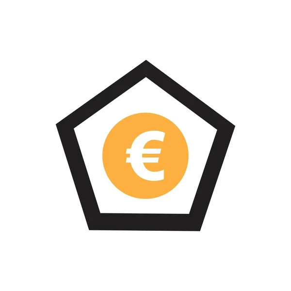 Euro Money Vector Icon Illustration Design Template Vector — Vector de stock