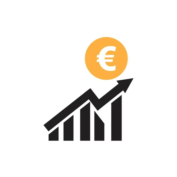 Euro Money Vector Icon Illustration Design Template Vector — Stock Vector