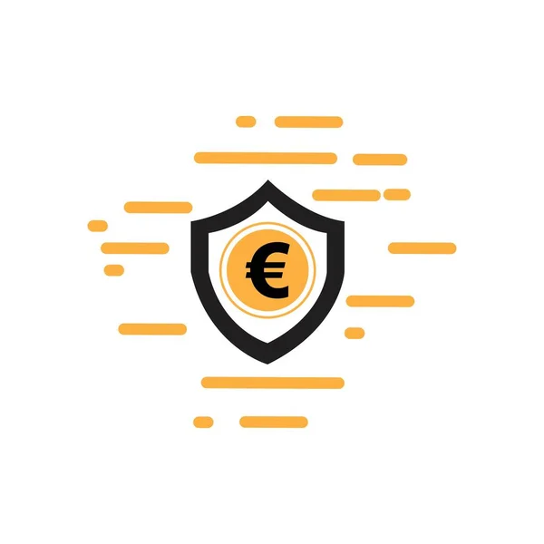 Euro Money Vector Icon Illustration Design Template Vector — Archivo Imágenes Vectoriales