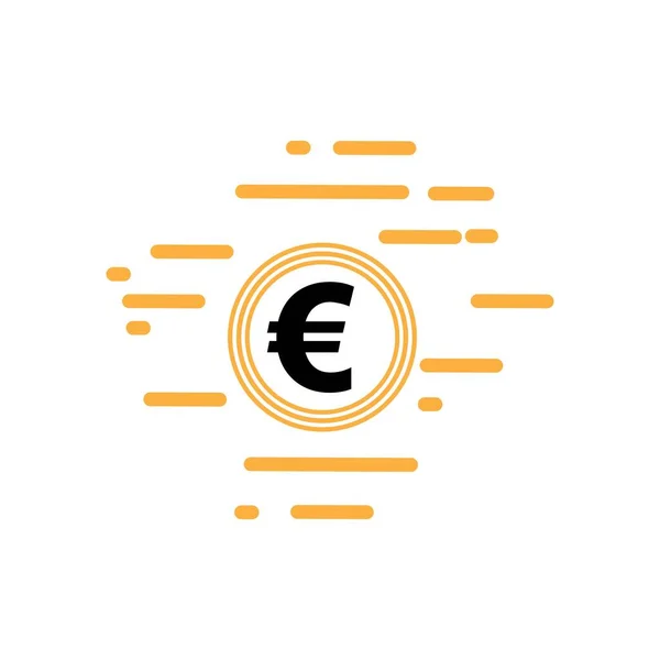 Euro Money Vector Icon Illustration Design Template Vector — Vettoriale Stock