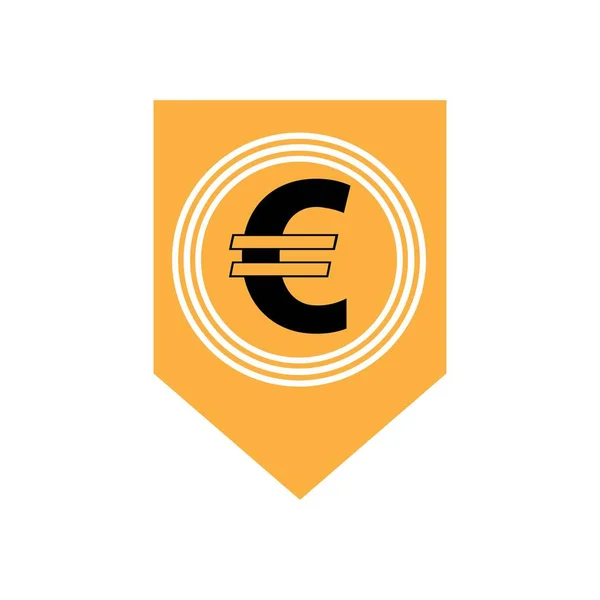 Euro Money Vector Icon Illustration Design Template Vector — Vettoriale Stock