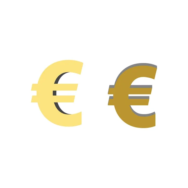 Euro Money Vector Icon Illustration Design Template Vector — Vetor de Stock