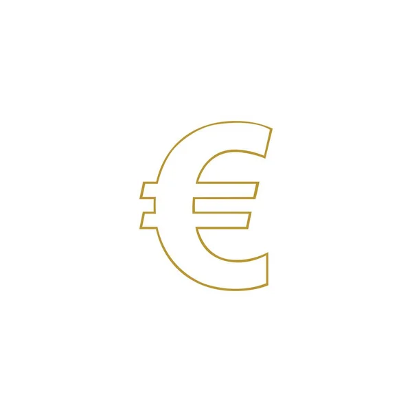 Euro Money Vector Icon Illustration Design Template Vector — Archivo Imágenes Vectoriales