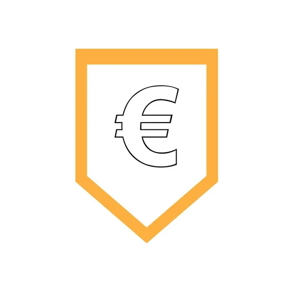 Euro Money Vector Icon Illustration Design Template Vector — Archivo Imágenes Vectoriales