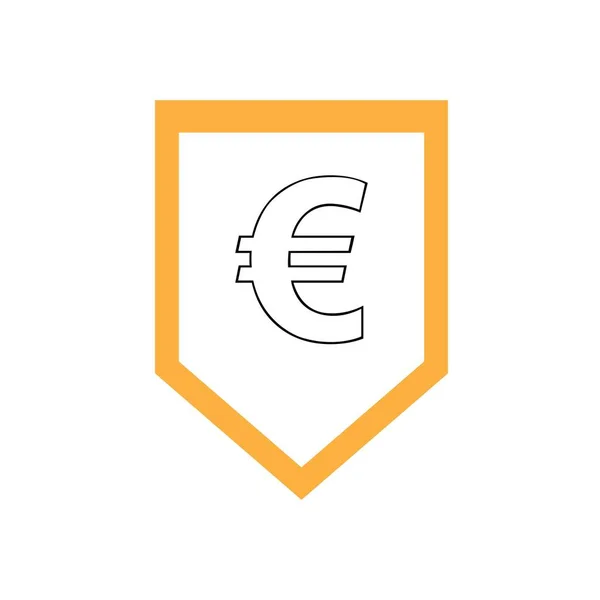 Euro Money Vector Icon Illustration Design Template Vector — Vettoriale Stock