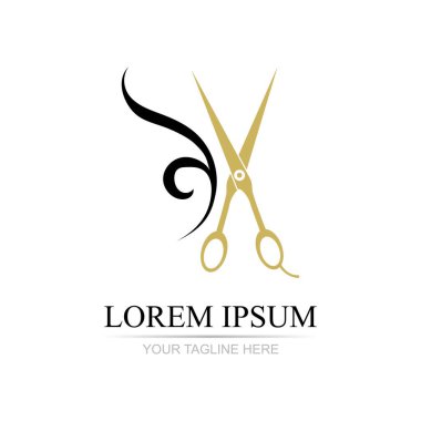 Güzellik kuaförü logosu vektör çizimi tasarımı