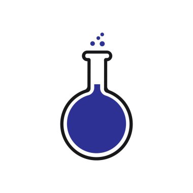 Laboratuvar cam simgesi tasarım şablonu