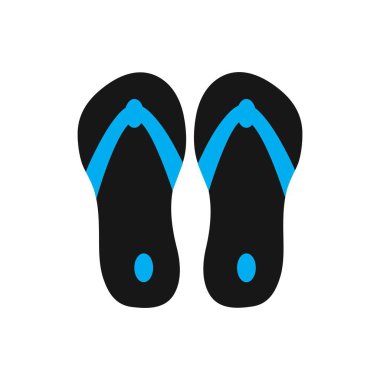 flip flop ve Slippers izole edilmiş simge vektör çizim şablonu