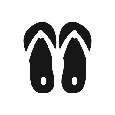 flip flop ve Slippers izole edilmiş simge vektör çizim şablonu