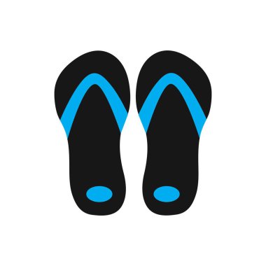flip flop ve Slippers izole edilmiş simge vektör çizim şablonu